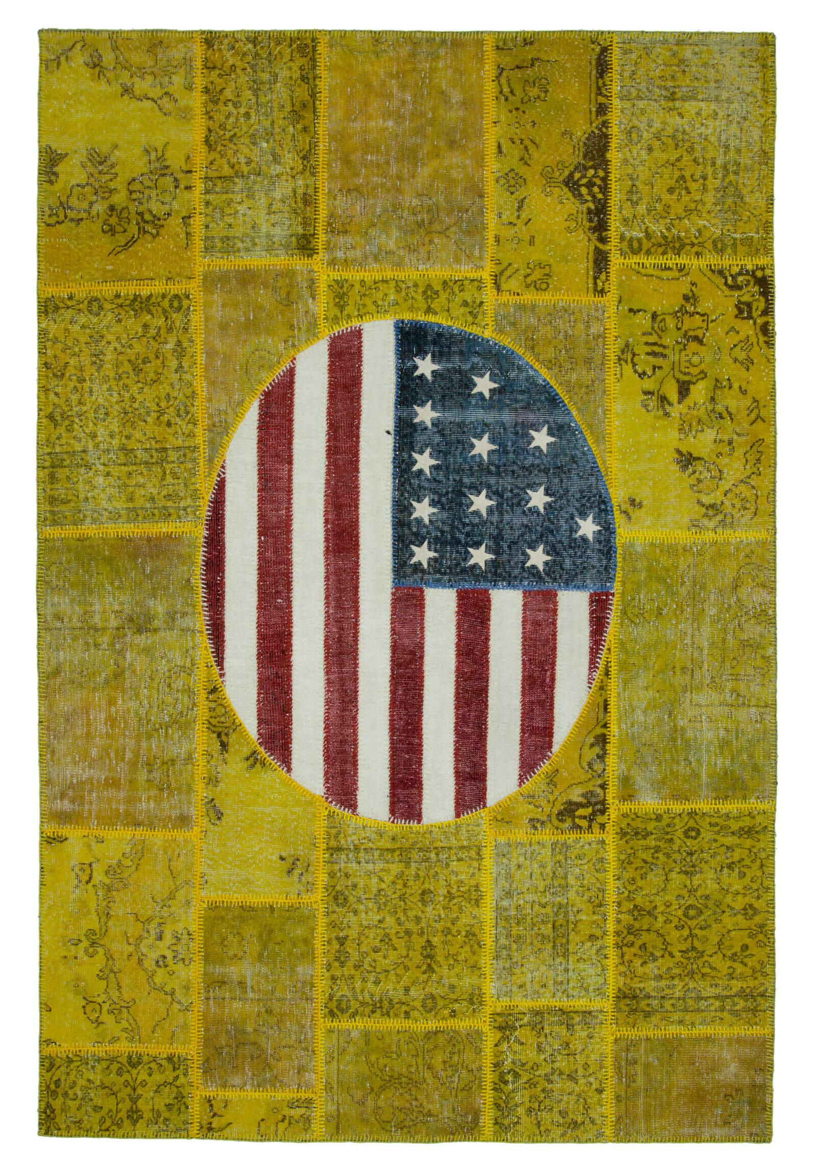 7x10 Usa Flag Patchwork Rug - 22624