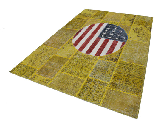 7x10 Usa Flag Patchwork Rug - 22624