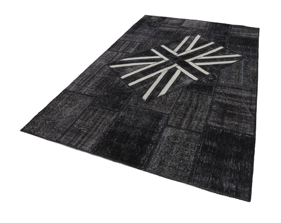 6x10 British Flag Patchwork Rug - 22625