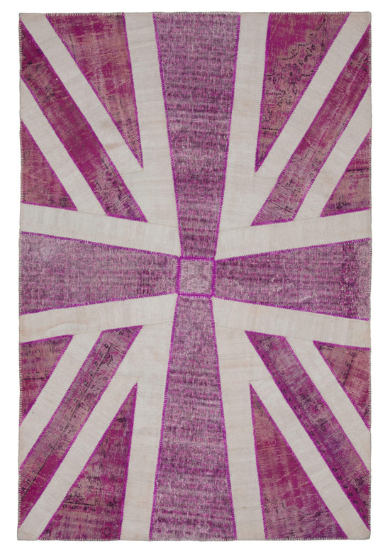 7x10 Uk Flag Patchwork Rug - 22627