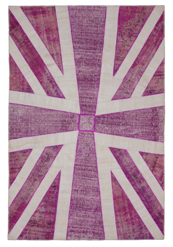 7x10 Uk Flag Patchwork Rug - 22627