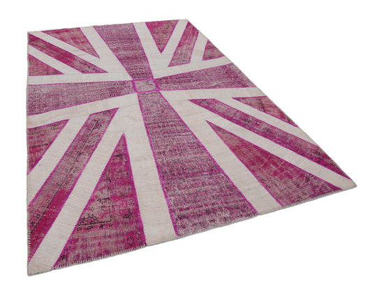 7x10 Uk Flag Patchwork Rug - 22627