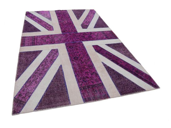 7x10 British Flag Patchwork Rug - 22630
