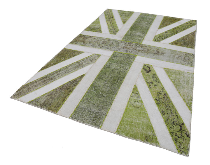 7x10 Uk Flag Patchwork Rug - 22632