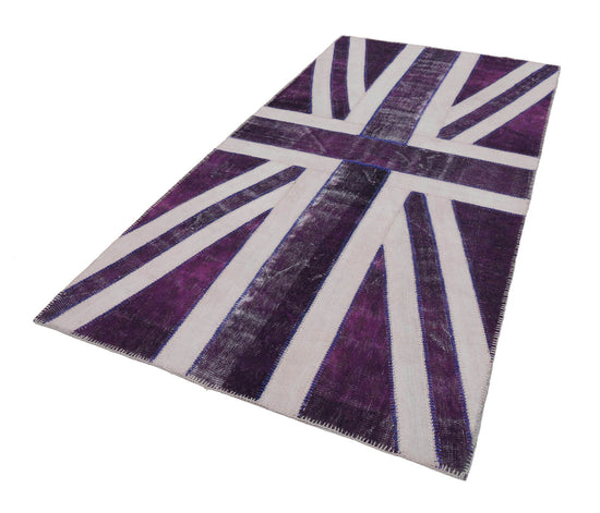 5x10 British Flag Patchwork Rug - 22633