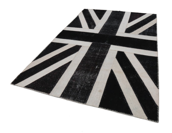 7x10 British Flag Patchwork Rug - 22634