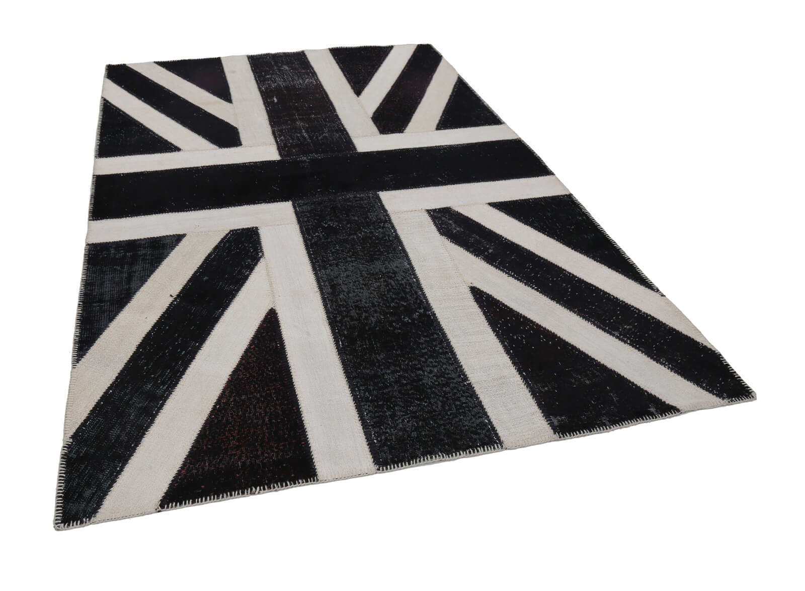 7x10 British Flag Patchwork Rug - 22634