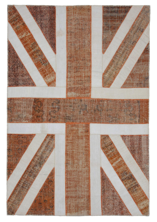 7x10 Uk Flag Patchwork Rug - 22637