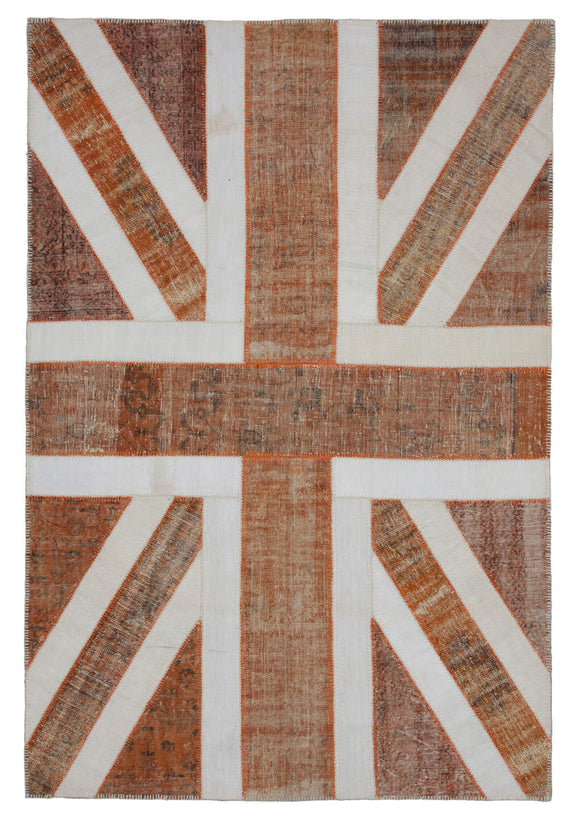 7x10 Uk Flag Patchwork Rug - 22637