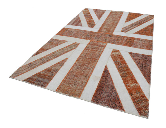 7x10 Uk Flag Patchwork Rug - 22637