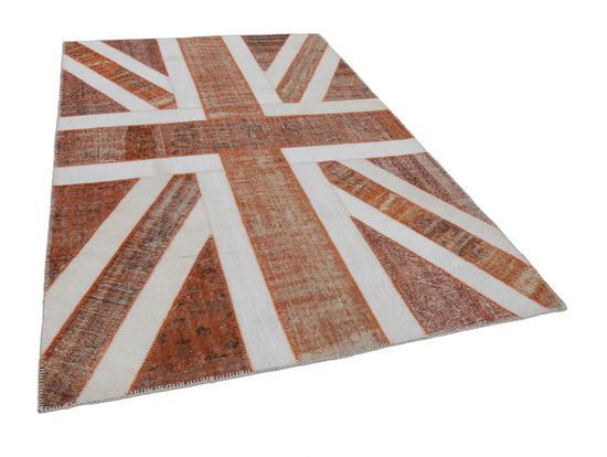 7x10 Uk Flag Patchwork Rug - 22637
