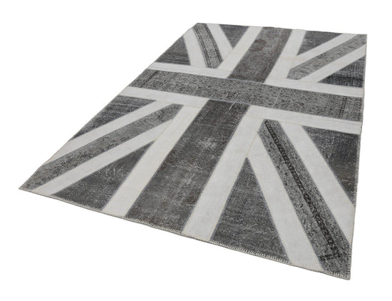 7x10 British Flag Patchwork Rug - 22638