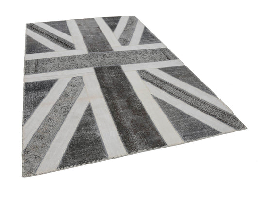 7x10 British Flag Patchwork Rug - 22638