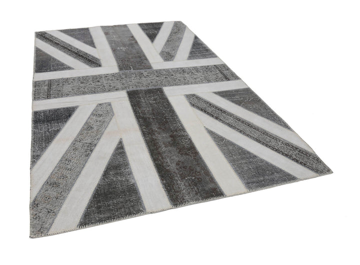 7x10 British Flag Patchwork Rug - 22638
