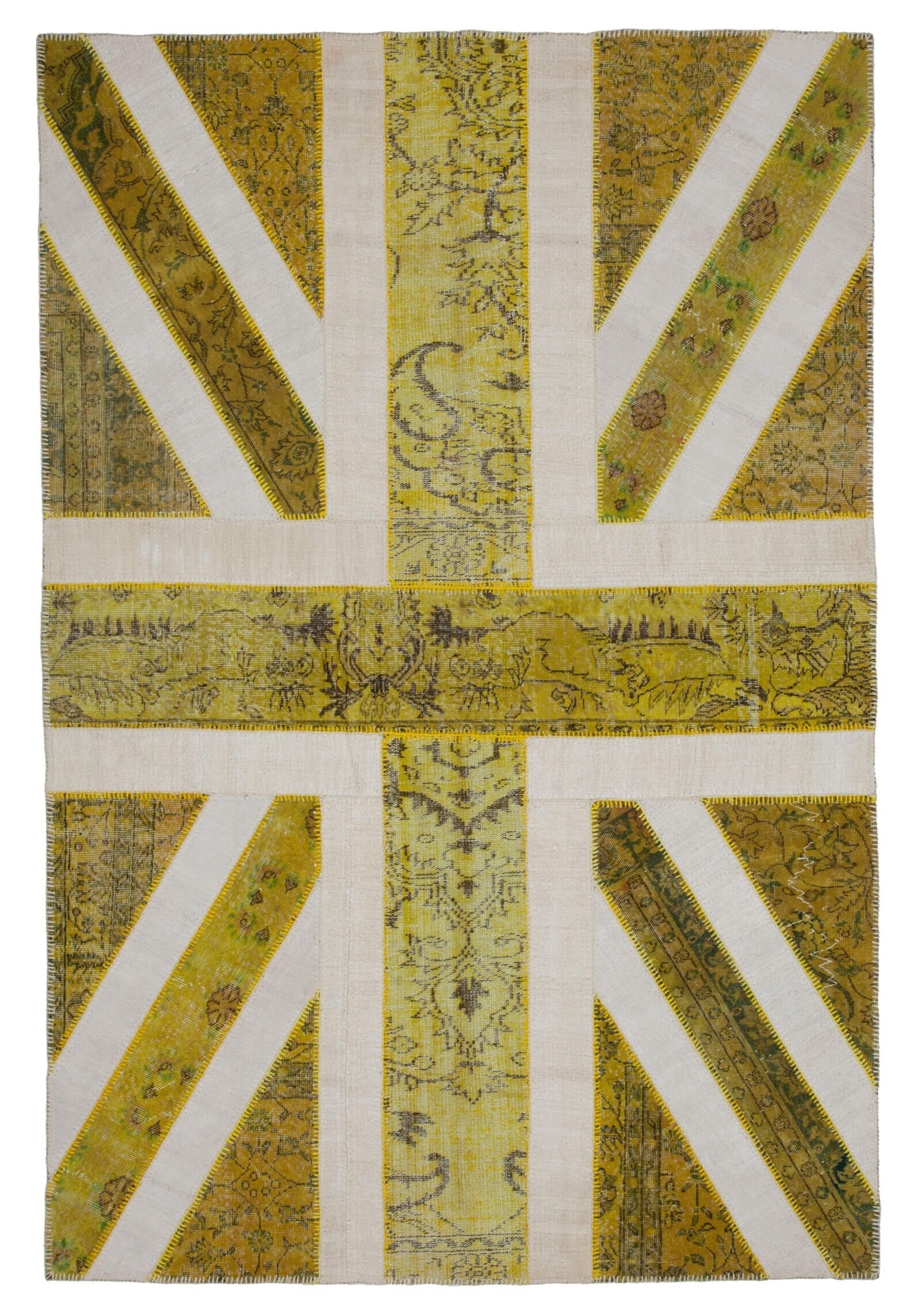 7x10 British Flag Patchwork Rug - 22640