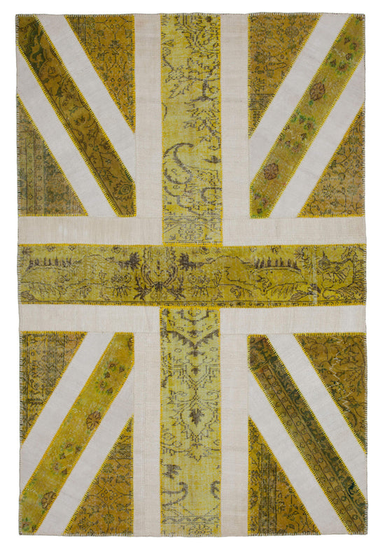 7x10 British Flag Patchwork Rug - 22640