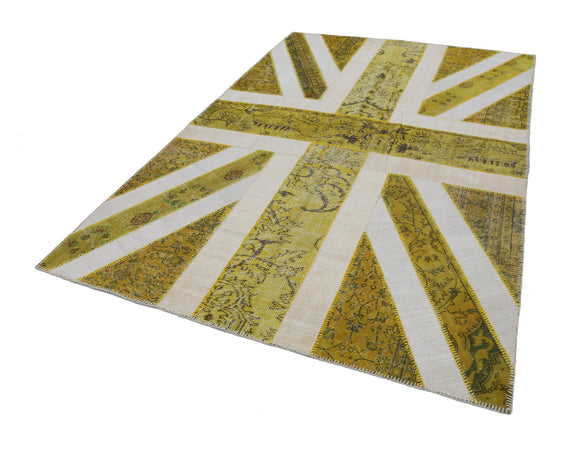 7x10 British Flag Patchwork Rug - 22640