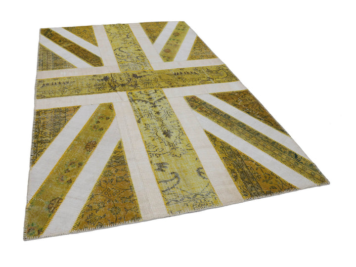7x10 British Flag Patchwork Rug - 22640