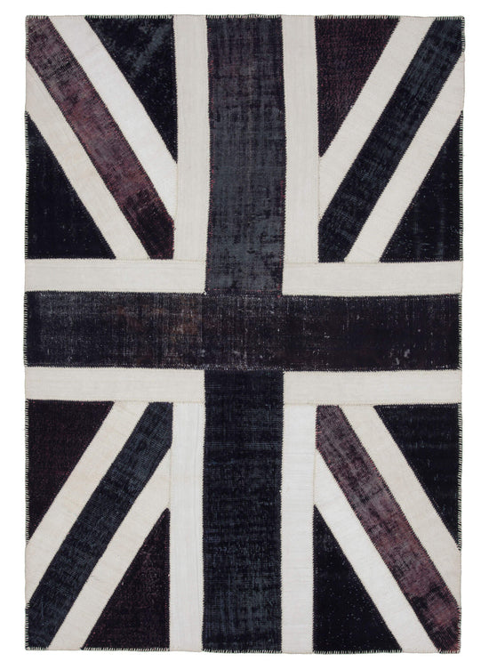 7x10 British Flag Patchwork Rug - 22641