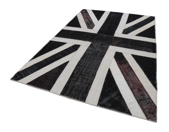 7x10 British Flag Patchwork Rug - 22641