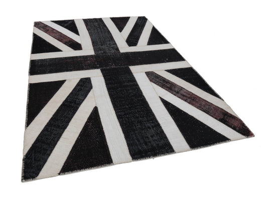 7x10 British Flag Patchwork Rug - 22641