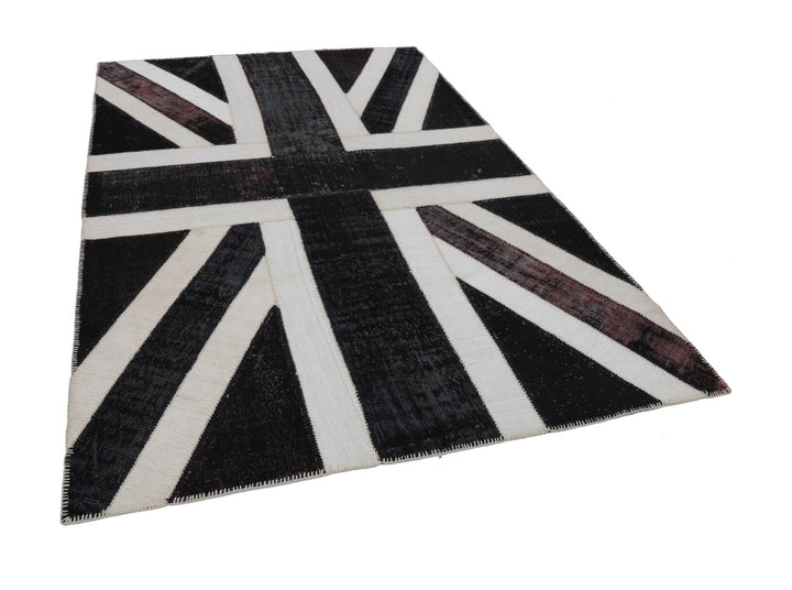 7x10 British Flag Patchwork Rug - 22641