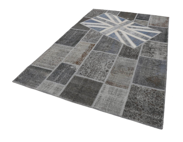 7x10 Uk Flag Patchwork Rug - 22642