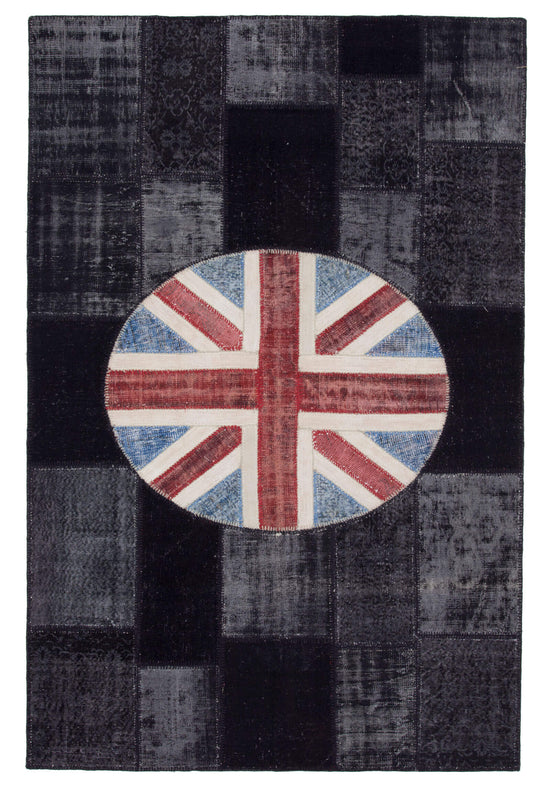 6x10 British Flag Patchwork Rug - 22643