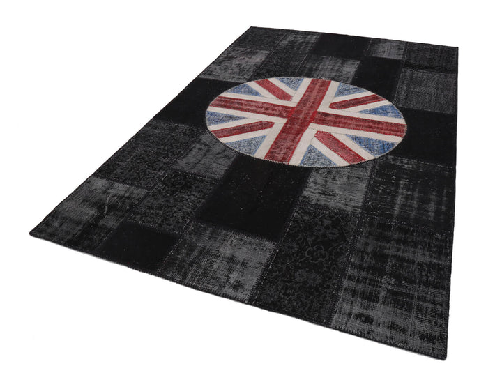 6x10 British Flag Patchwork Rug - 22643