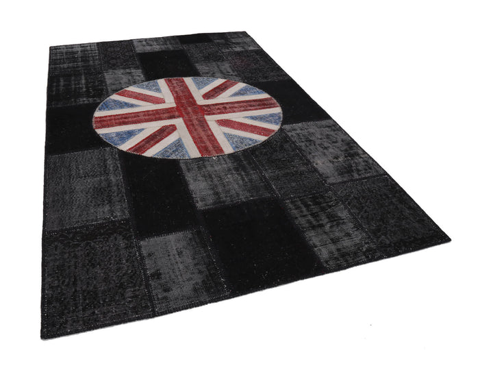6x10 British Flag Patchwork Rug - 22643