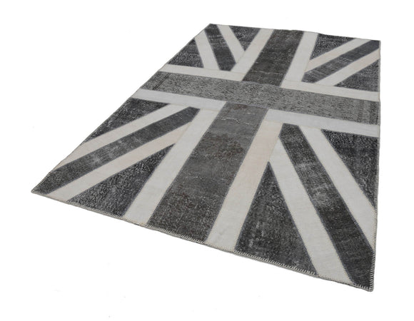 7x10 British Flag Patchwork Rug - 22644