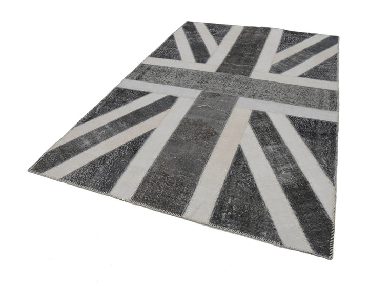 7x10 British Flag Patchwork Rug - 22644