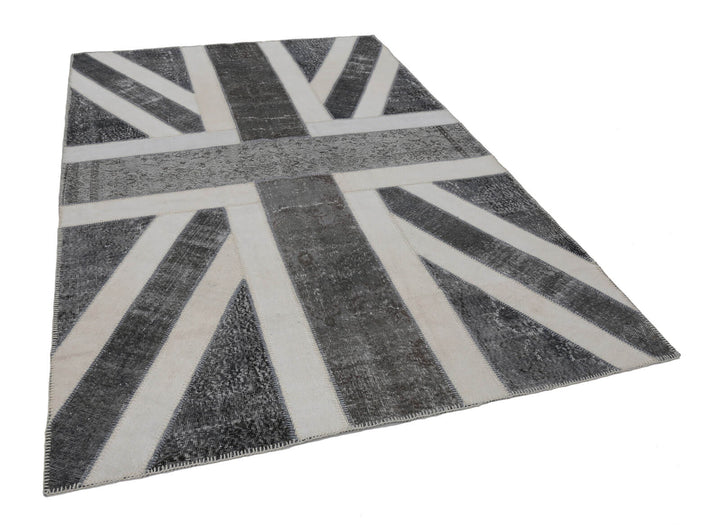 7x10 British Flag Patchwork Rug - 22644