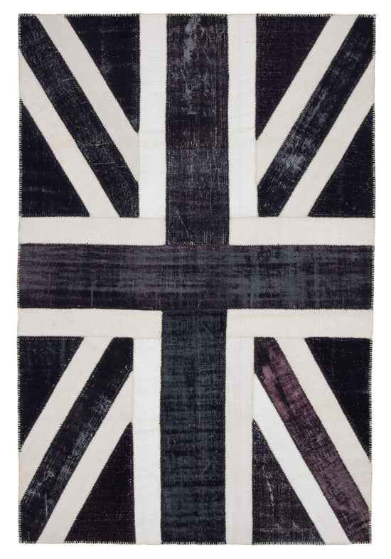 7x10 Uk Flag Patchwork Rug - 22646