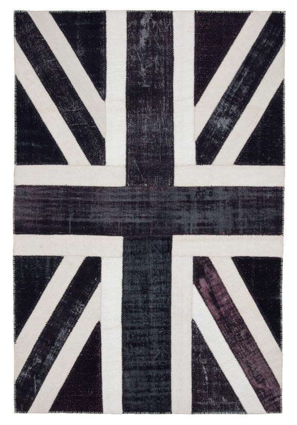 7x10 Uk Flag Patchwork Rug - 22646