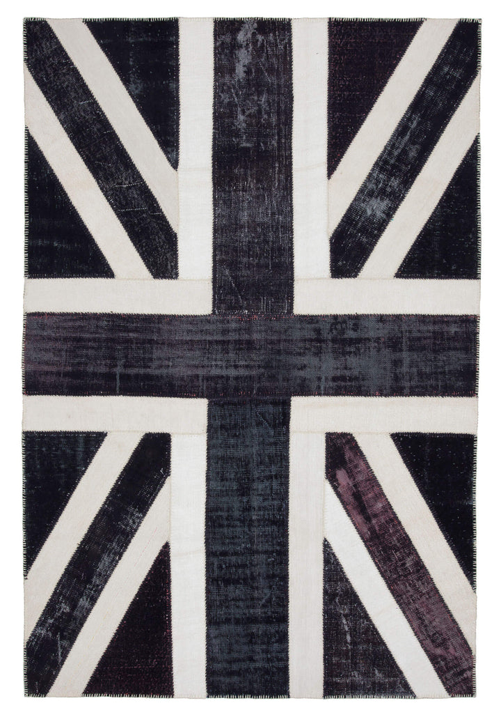 7x10 Uk Flag Patchwork Rug - 22646