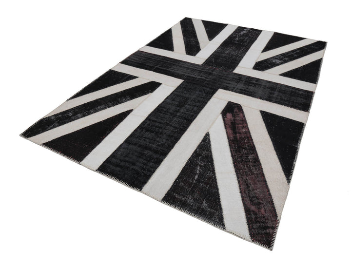 7x10 Uk Flag Patchwork Rug - 22646
