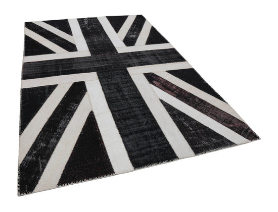 7x10 Uk Flag Patchwork Rug - 22646