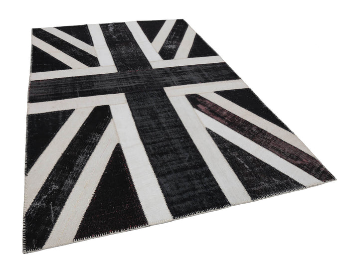 7x10 Uk Flag Patchwork Rug - 22646