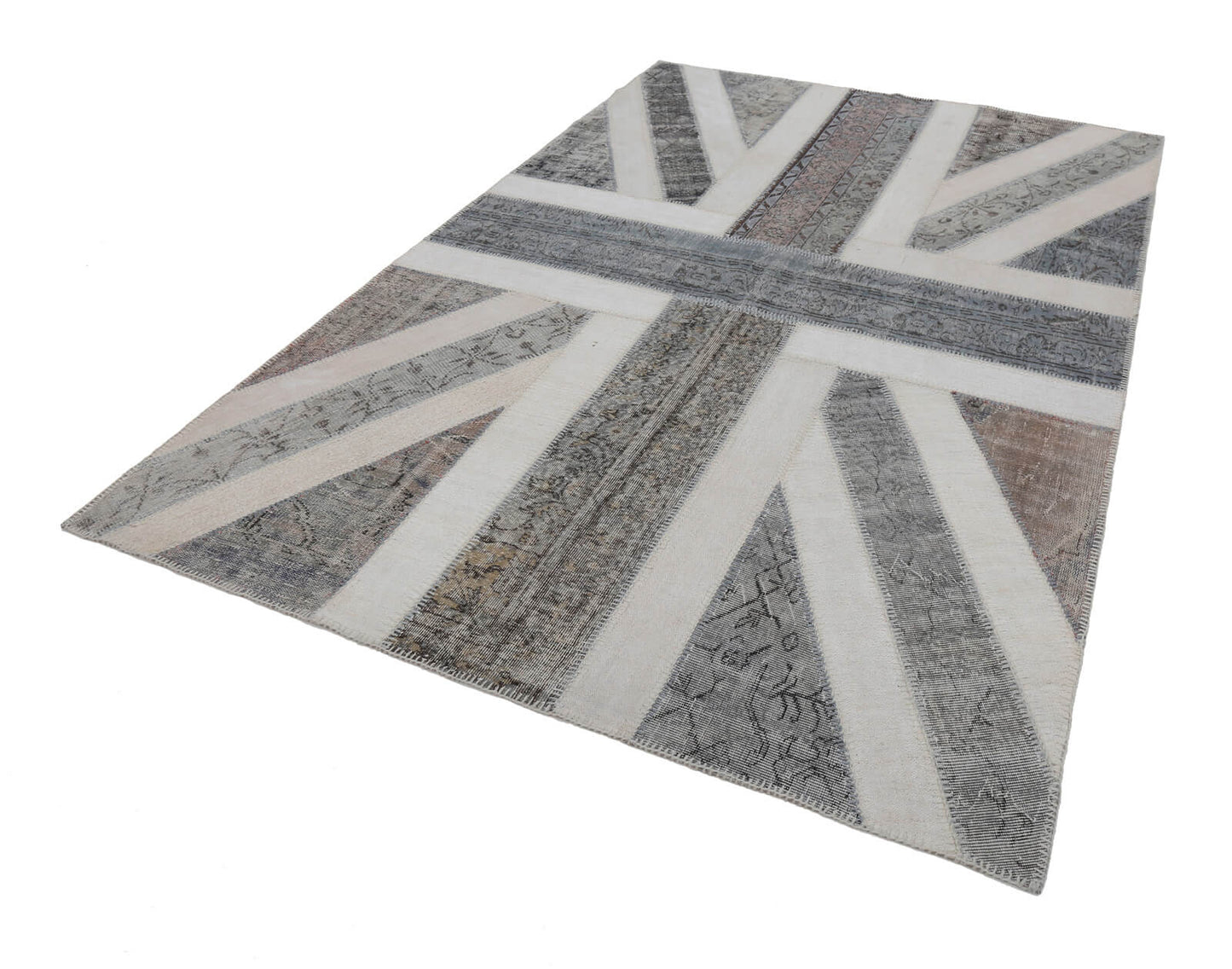 7x10 British Flag Patchwork Rug - 22647