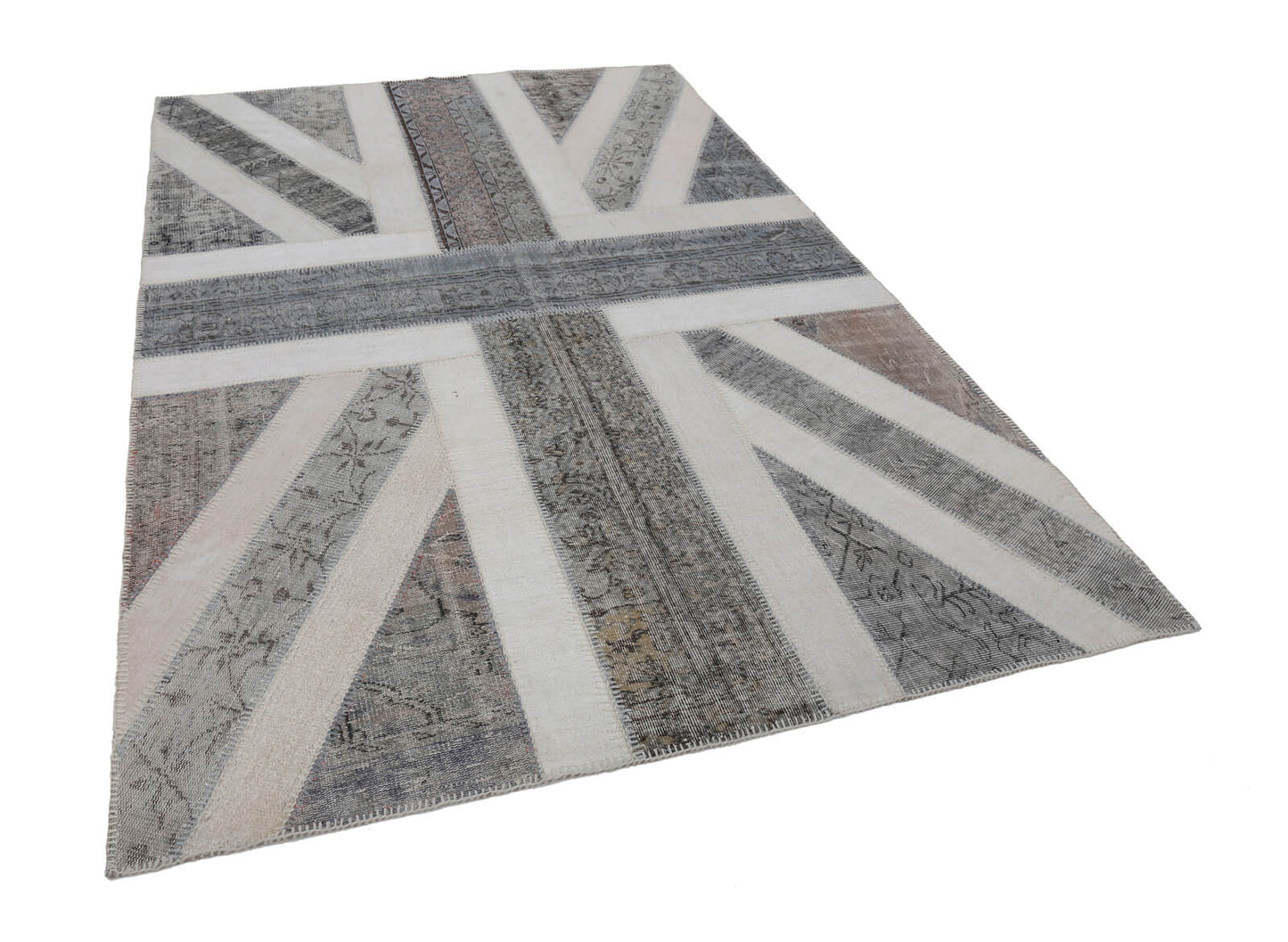 7x10 British Flag Patchwork Rug - 22647