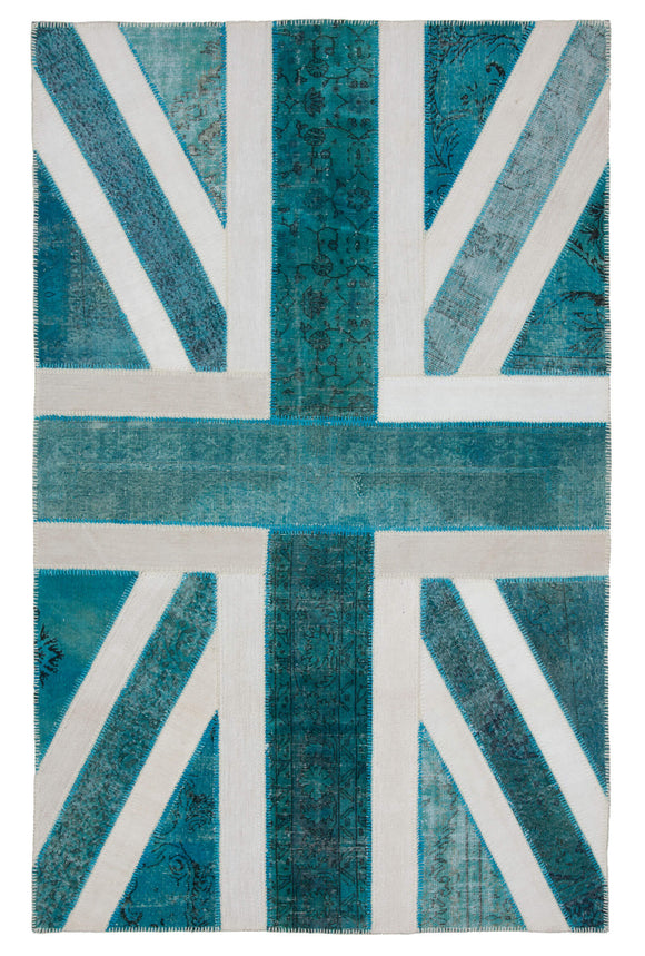 6x10 British Flag Patchwork Rug - 22648