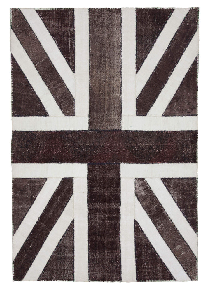 7x10 British Flag Patchwork Rug - 22654