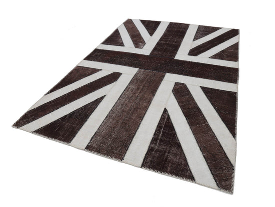 7x10 British Flag Patchwork Rug - 22654