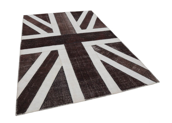 7x10 British Flag Patchwork Rug - 22654