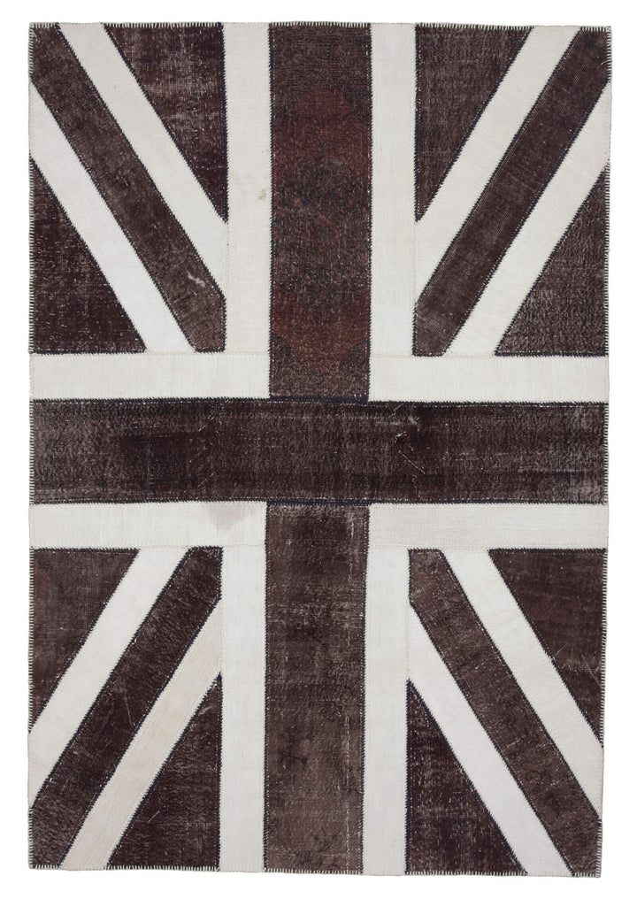 7x10 Uk Flag Patchwork Rug - 22655