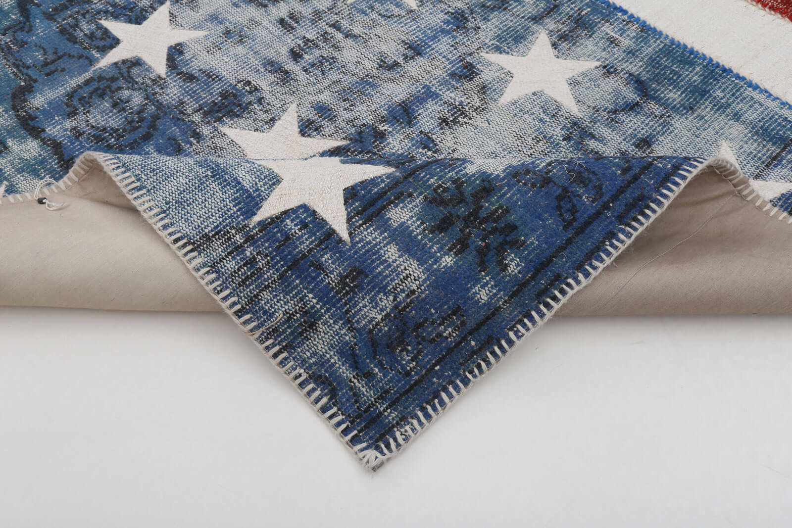 7x10 American Flag Patchwork Rug - 22656
