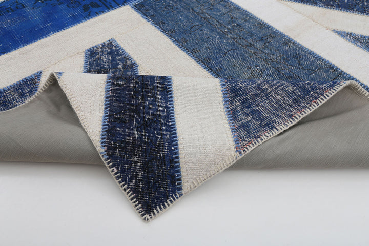 7x10 British Flag Patchwork Rug - 22658