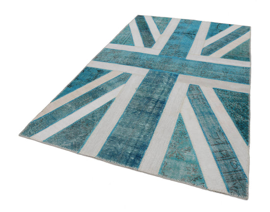 6x10 British Flag Patchwork Rug - 22659