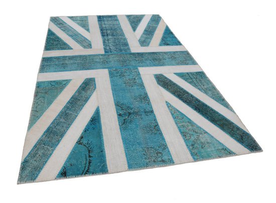 6x10 British Flag Patchwork Rug - 22659
